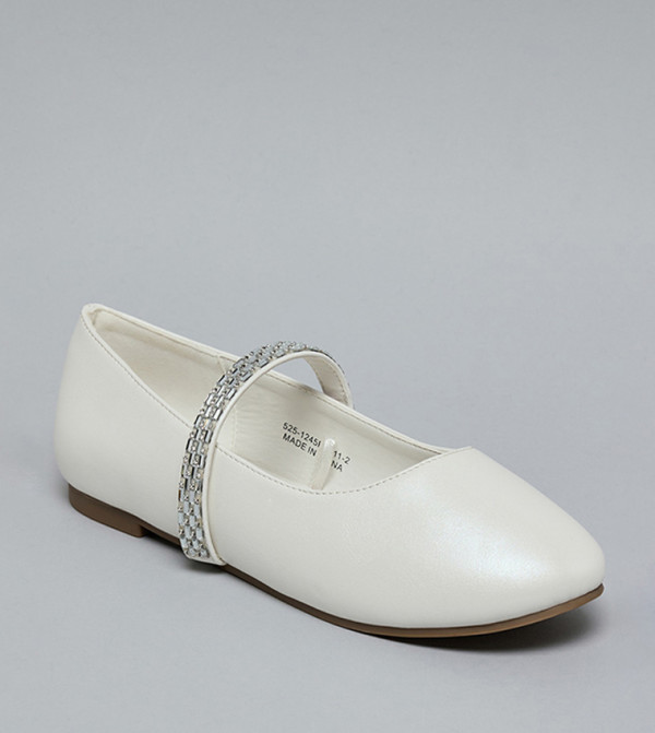 Embellished Strap Ballerinas