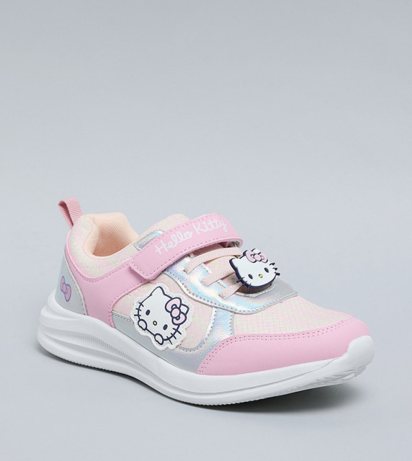 Hello Kitty Themed Velcro Closure Sneakers
