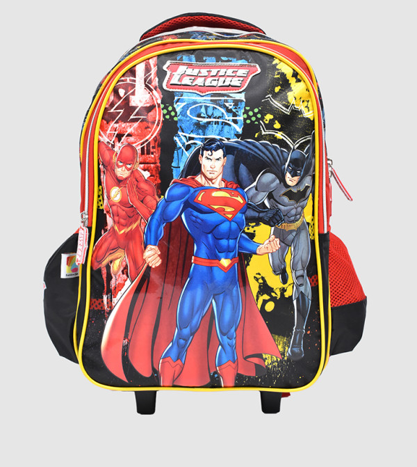 Justice League Trolley Backpack with 2 Main Compartments & 2 Side Pockets