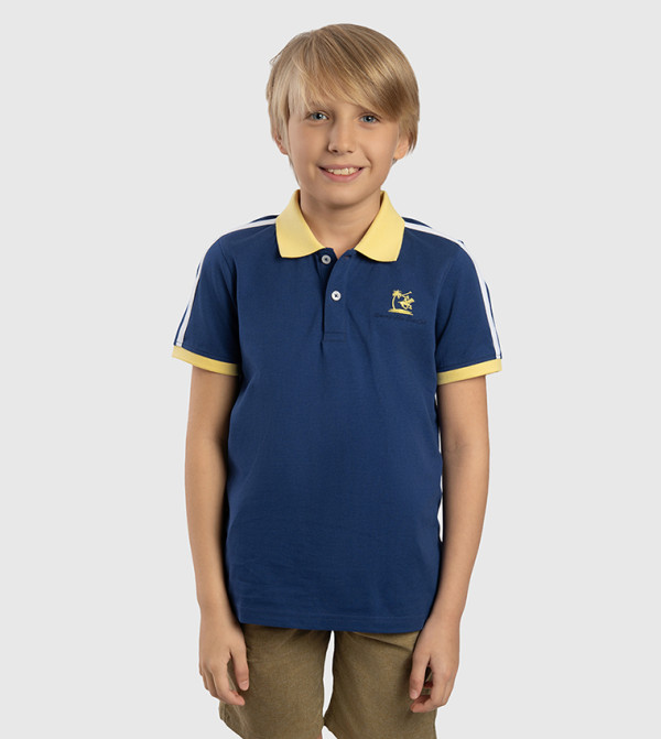 Logo Embroidered Short Sleeves Polo T-Shirt