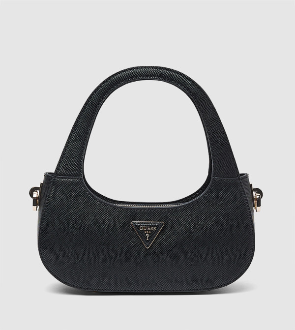 Logo Detail Zippered Hobo Bag