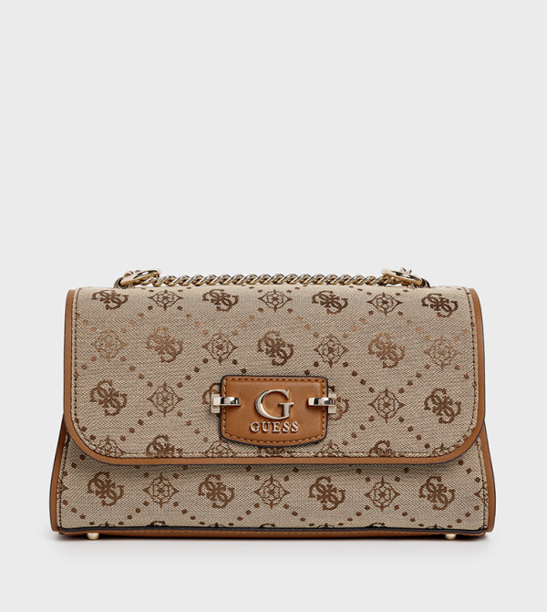 NEDA Logo Patterned Flap Convertible Crossbody Bag