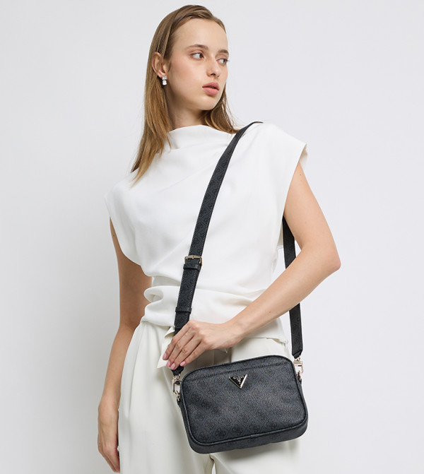 MERIDIAN II Logo Patterned Camera Bag