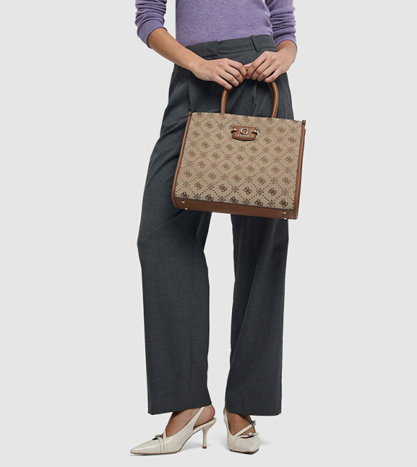 NEDA Monogram Patterned Tote Bag