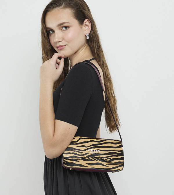 DOMITILLA Animal Printed Flap Shoulder Bag