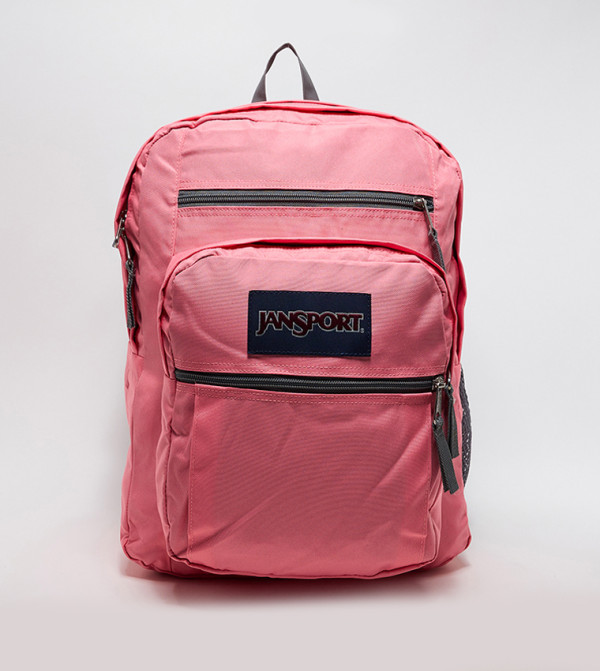 Label Detail Front Pocket Backpack