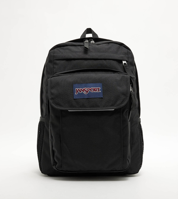 Logo Badge Zipper Backpack