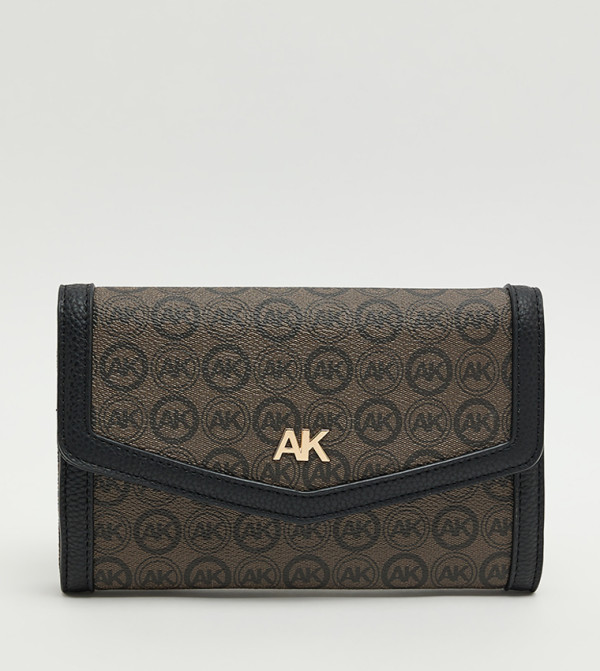 شنطة كروس بادي نسائية بنقشة مونوغرام 