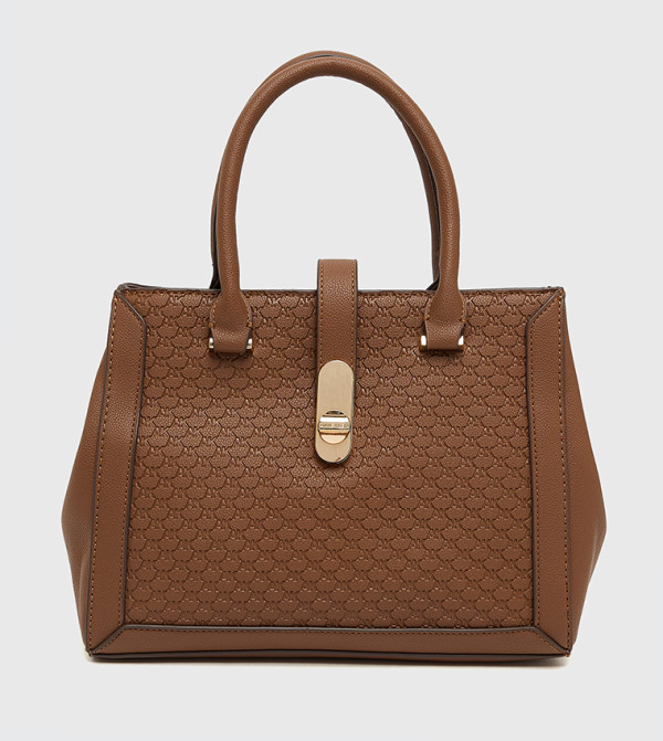 Textured Satchel Bag