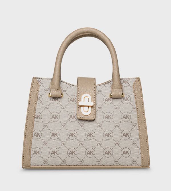 Monogram Patterned Satchel Bag