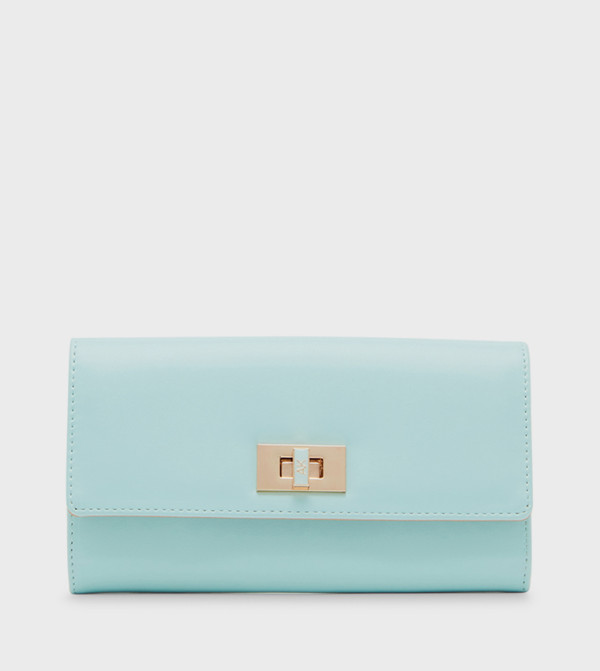Twist Lock Flap Long Wallet