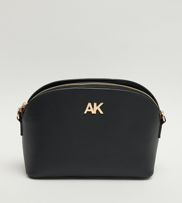 Textured Zippered Crossbody Bag