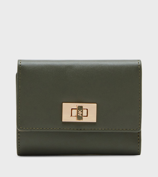 Monogram Detail Tri-Fold Wallet