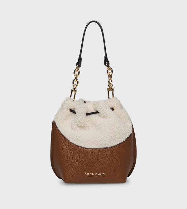 Drawstring Plush Bucket Bag
