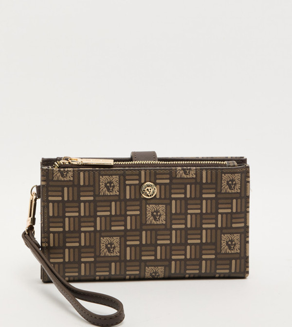 Patterned Zip Closure Wristlet