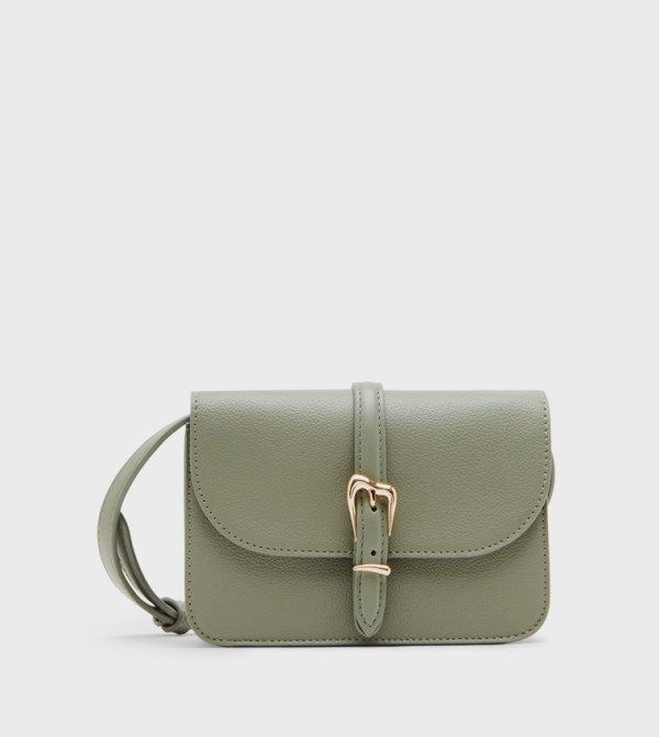 Buckle Detail Flap Crossbody Bag