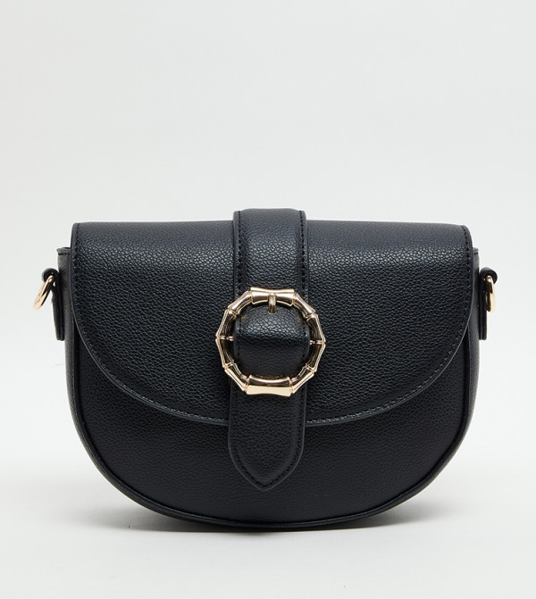 Textured Flap Crossbody Bag