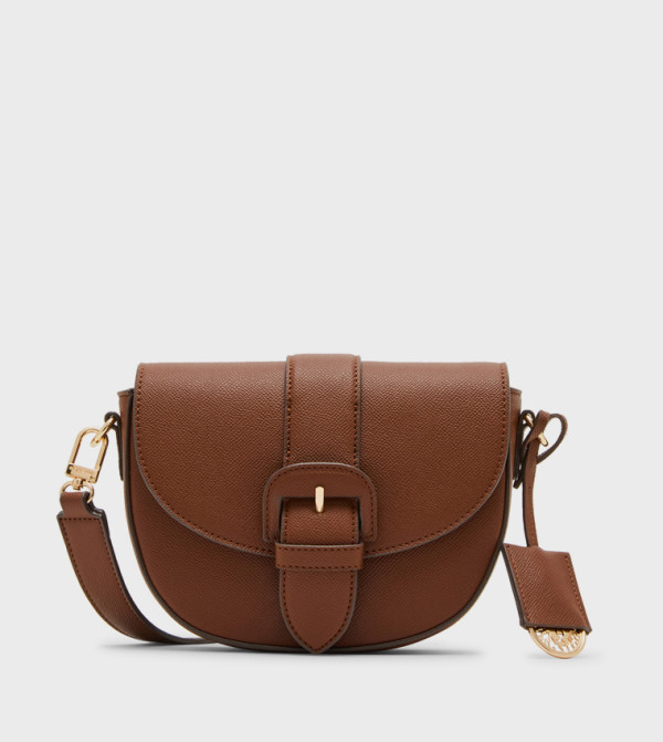 Textured Flap Crossbody Bag