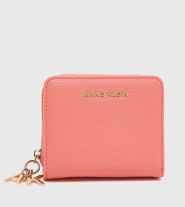 Textured Zip Around Mini Wallet