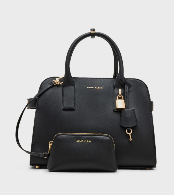 Logo Detail Satchel Bag with Purse