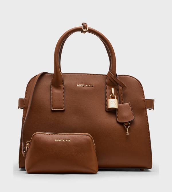 Logo Detail Satchel Bag with Purse