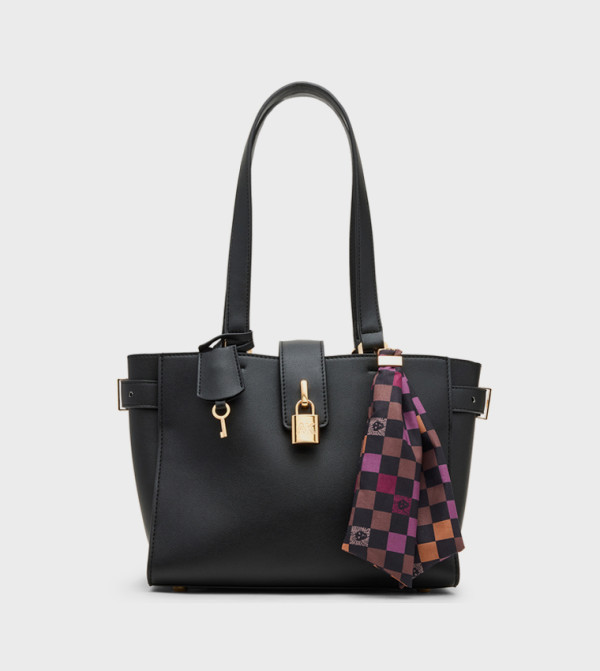 Scarf Detail Tote Bag