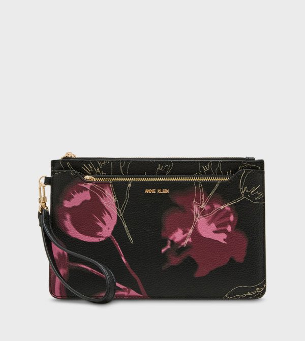 Floral Print Zippered Wallet