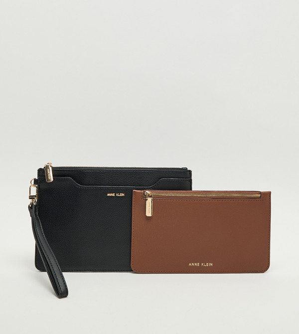 2-Piece Logo Detail Wallet Set