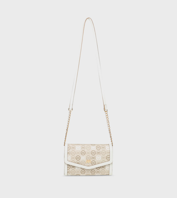 Monogram Patterned Flap Crossbody Bag