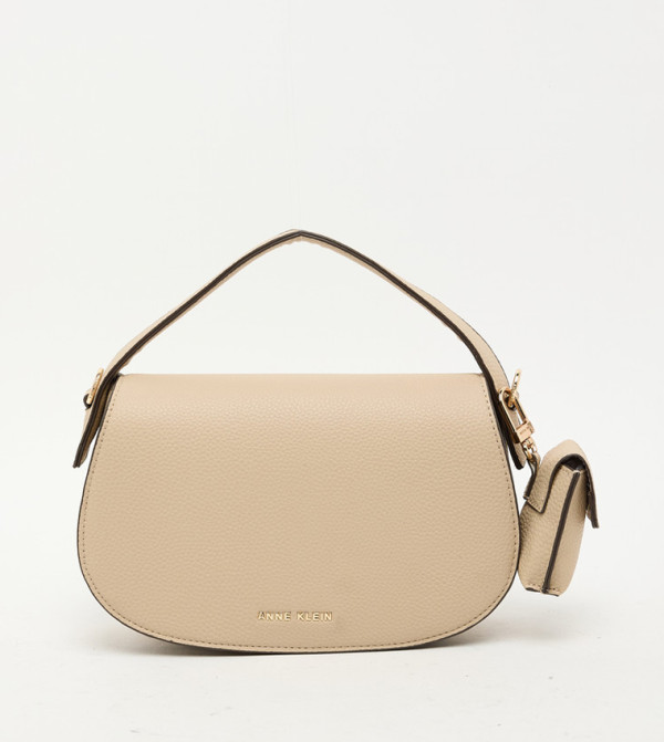 DEVON Textured Flap Top Handle Bag