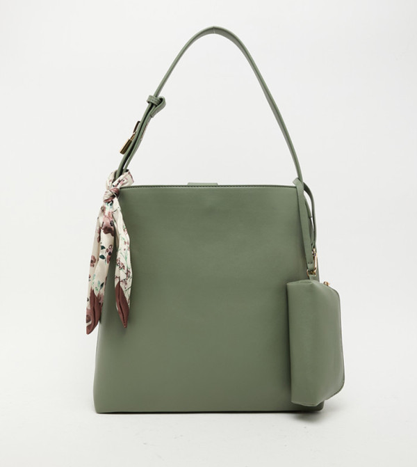 DECKLYN Scarf Detail Bucket Bag