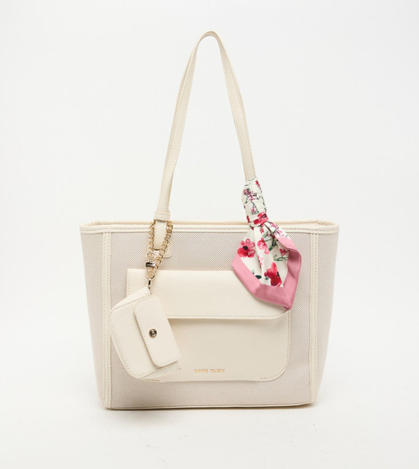 KELCE-C Color Block Front Pocket Tote Bag