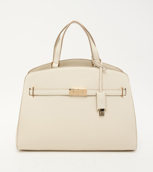 Metal Accent Satchel Bag