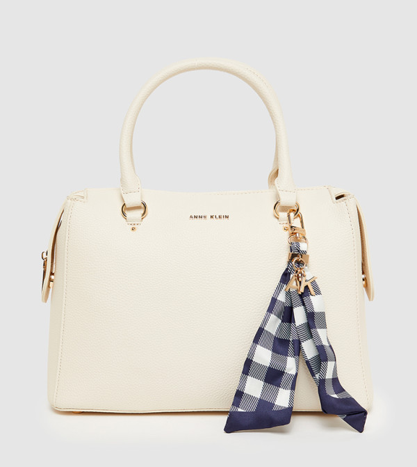Textured Scarf Detail Satchel Bag