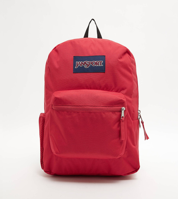 Logo Badge Zipper Backpack