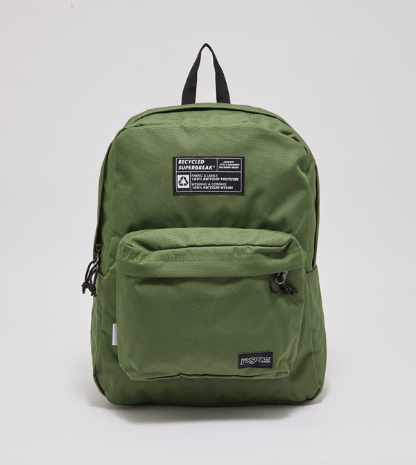 Recycled Superbreak New Olive School Backpack