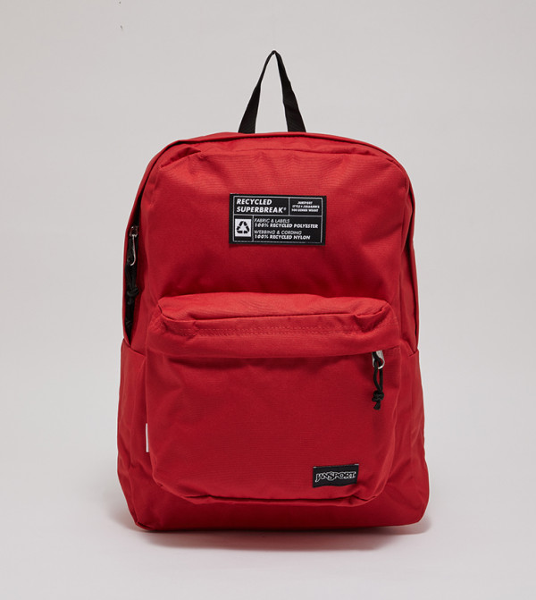 Recycled Superbreak Red Tape School Backpack