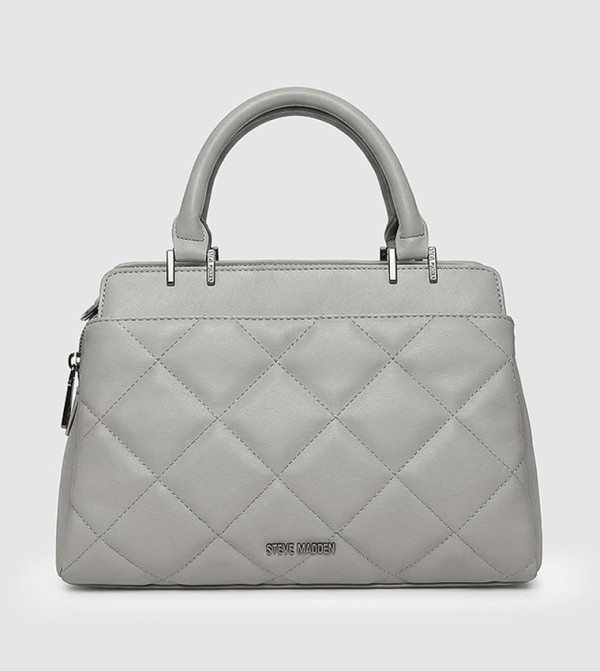 Logo Detail Quilted Satchel Bag