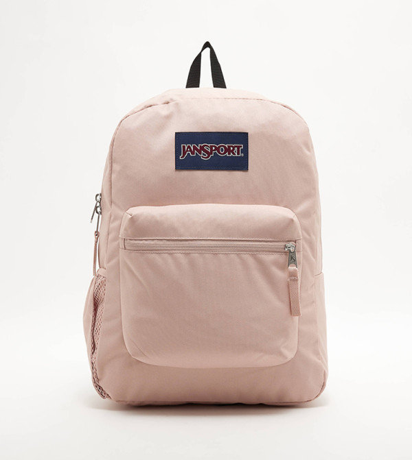 Logo Badge Zipper Backpack
