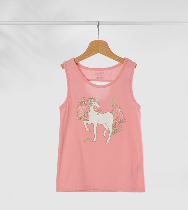 Girl's Unicorn Cut Out Tank Top