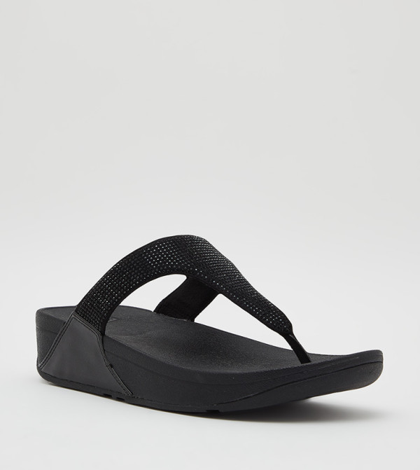 Lulu Crystal Embellished T-bar Sandals