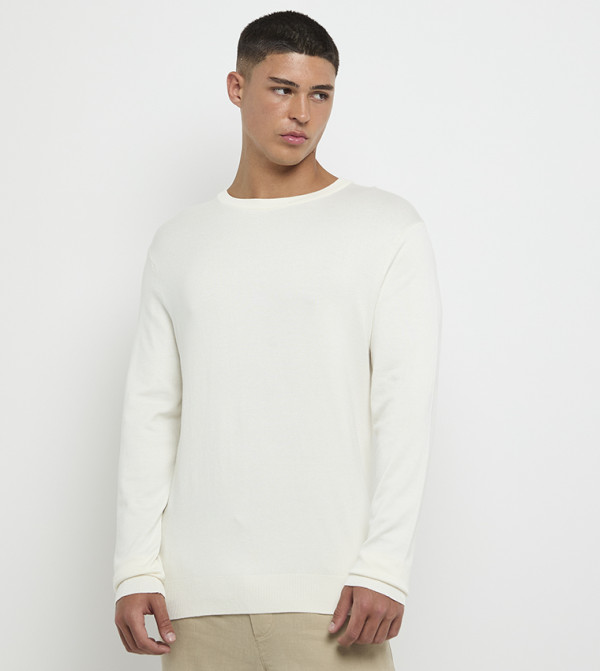 Solid Crew Neck Sweatshirt