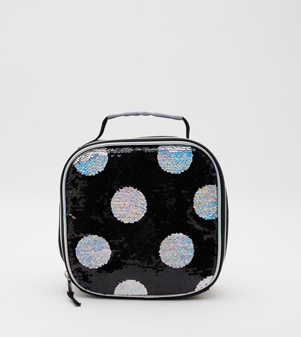 Girls Metallic Sequins Dot Lunch Bag