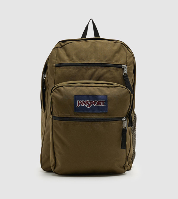 Logo Badge Zipper Backpack