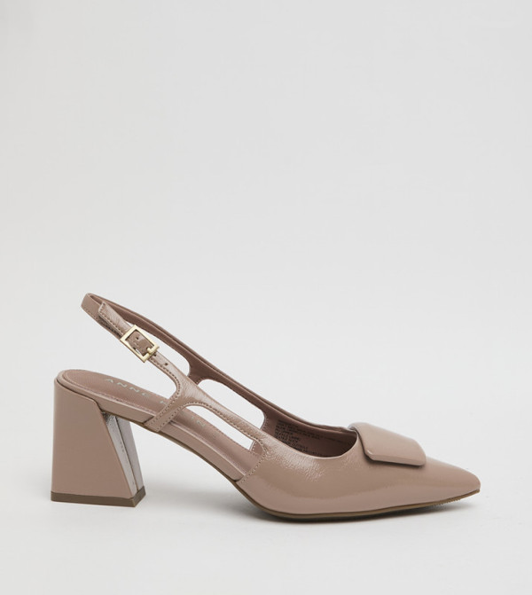 RENE Block Heel Slingback Pumps