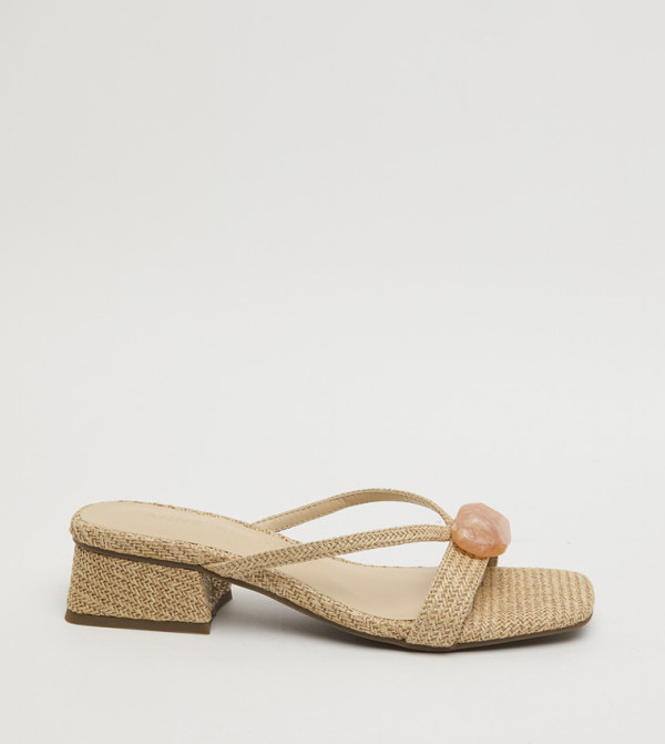 NIRVANA Low Block Heel Sandals