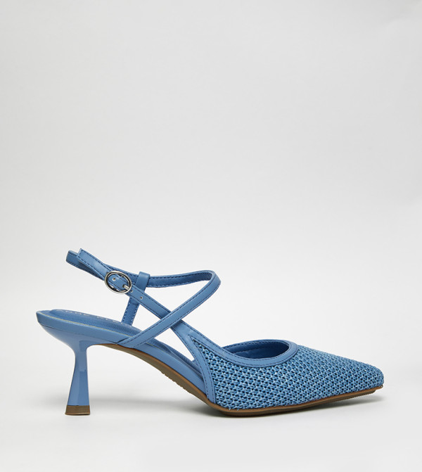 COSMO-R Braided Pointed Toe Slingback Pumps