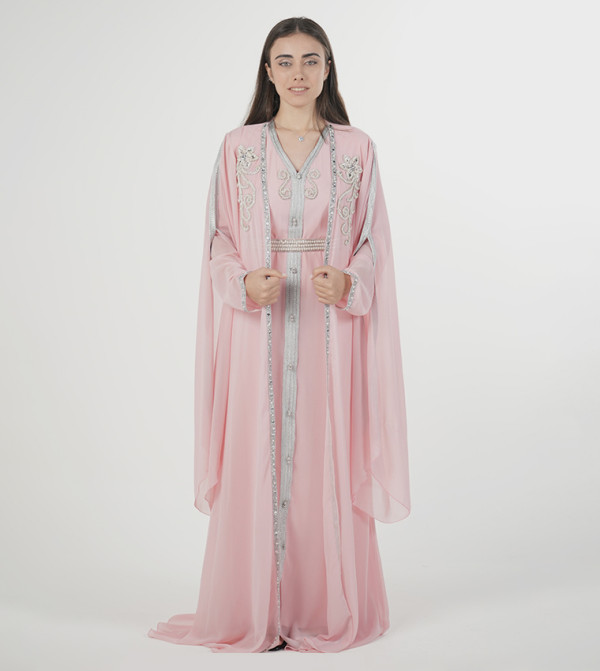 Embellished Belted Kaftan