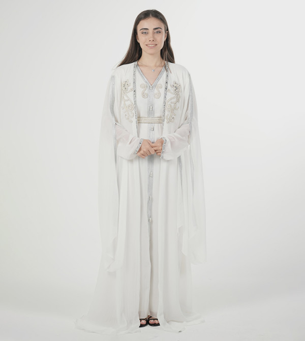 Embellished Belted Kaftan