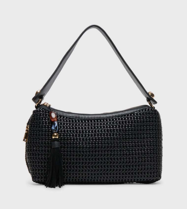 ZARIA-W Textured Zip Closure Shoulder Bag